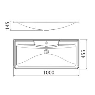 Раковина Florentina Аллегро 100 см